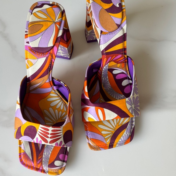 Zara paisley block heel - Picture 4 of 8